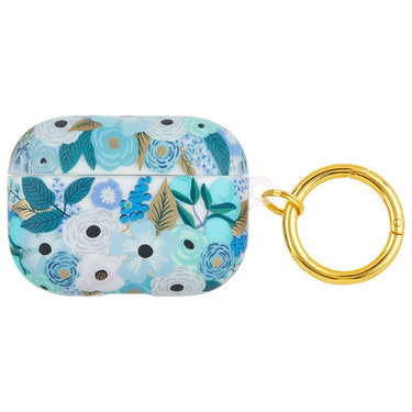 Case-Mate Rifle Paper Case with Ring Clip For Airpods Pro/Pro (2nd Gen) - Garden Blue